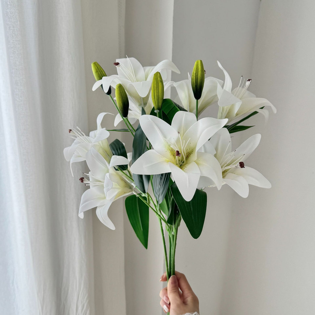 Decorative Faux Lily Stem for Floral Arrangements