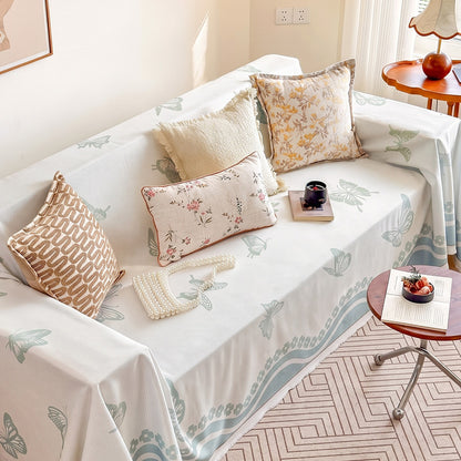 Artistic Floral Print Sofa Throw Cover