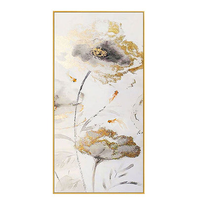 Elegant Floral Embossed Canvas Artwork Homeandso