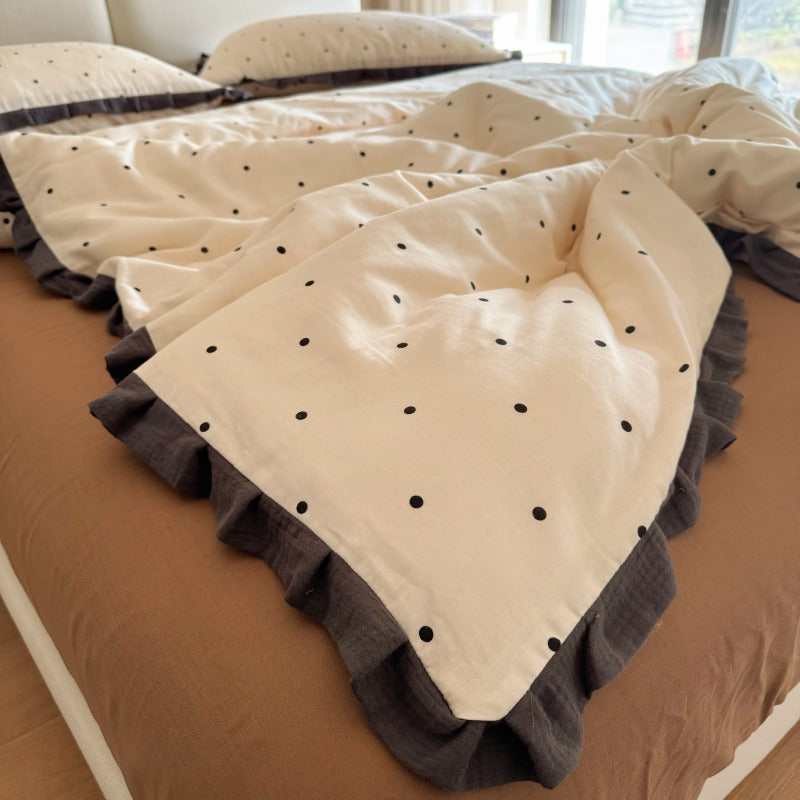 Decorative Stylish Polka Dot Bedspread Homeandso
