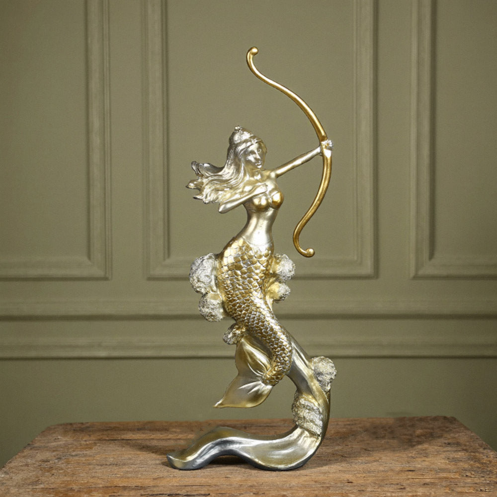 Artistic Mermaid Archer Figurine Homeandso