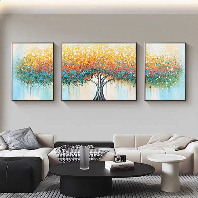 Abstract Tree Triptych Canvas Wall Art Homeandso
