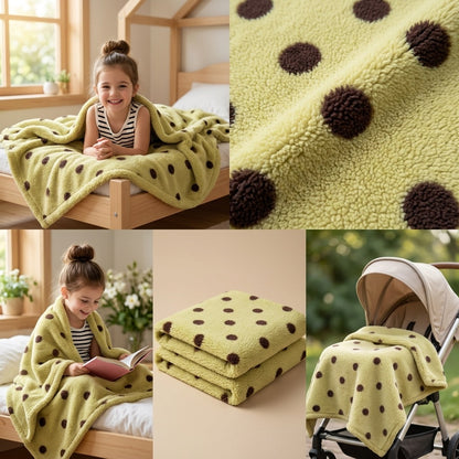 Zachte Polka Dot Fleece Deken