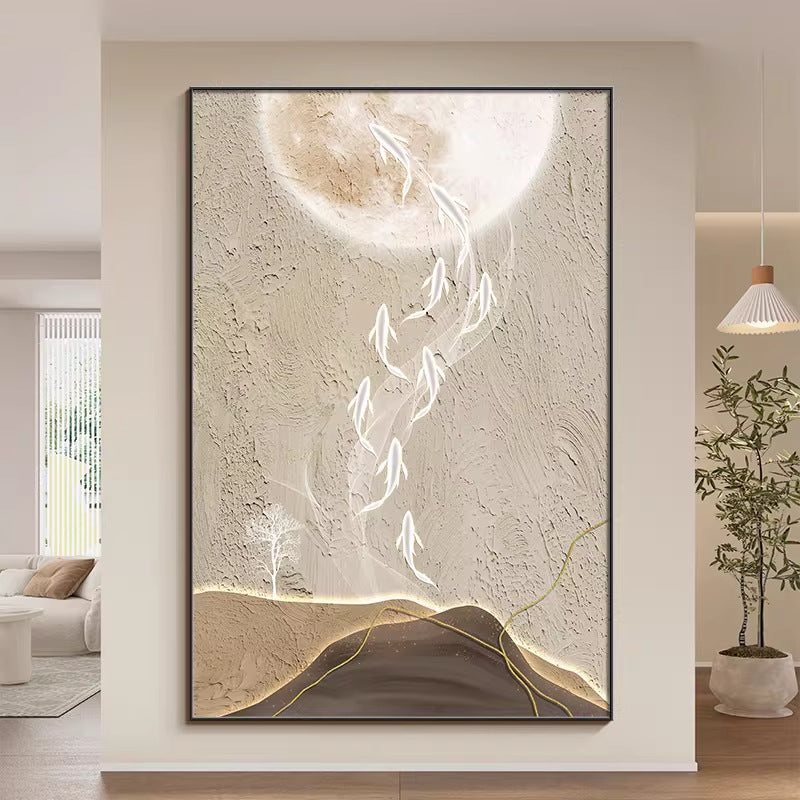 3D Koi Fish Relief Wall Art Homeandso