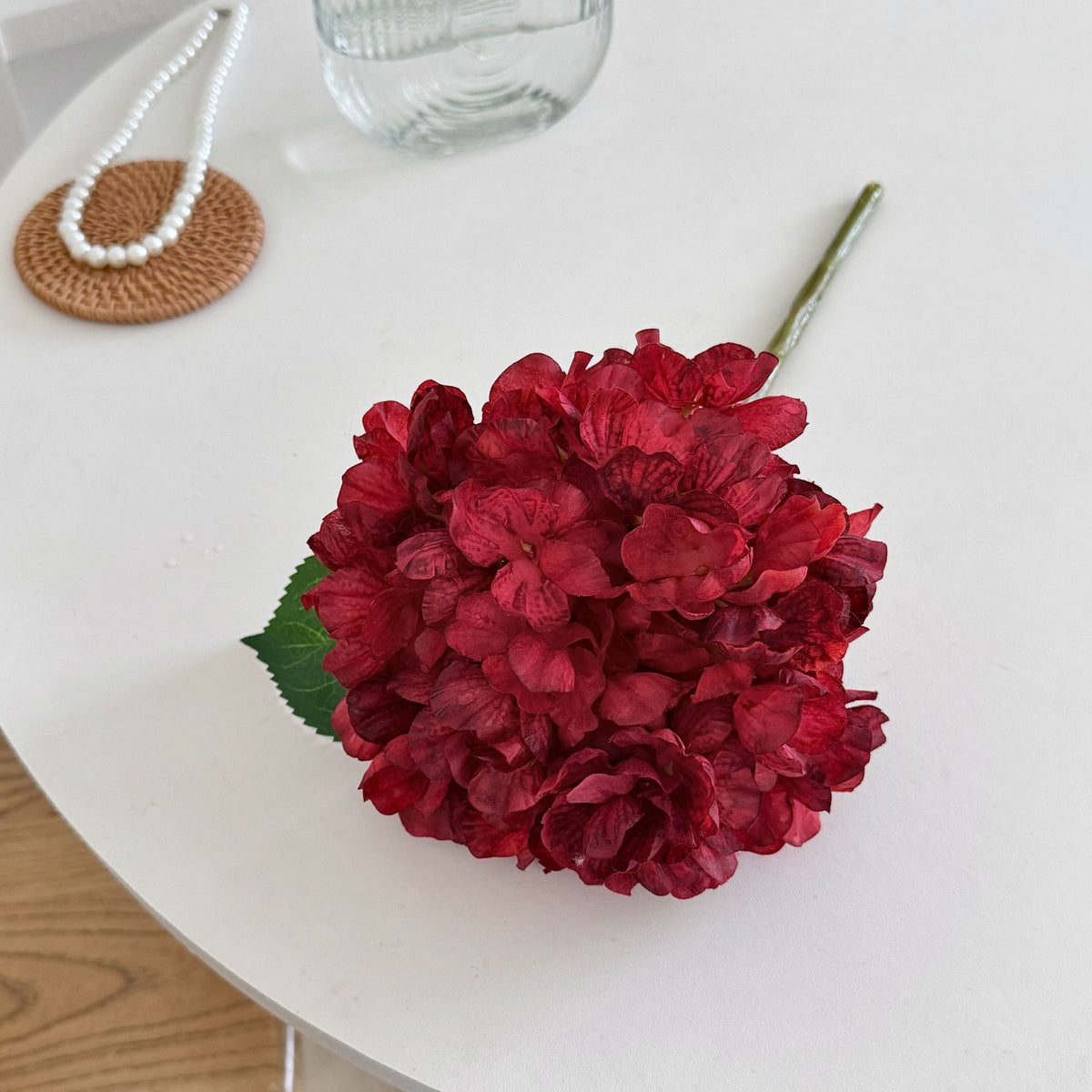 Faux Hydrangea Flower Stem