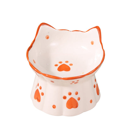 Cute Cat-Shaped Pet Food Bowl Homeandso
