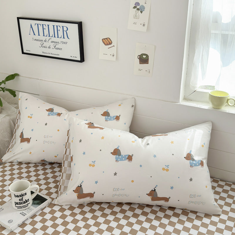 Stylish Grid Pattern Pillowcase Set