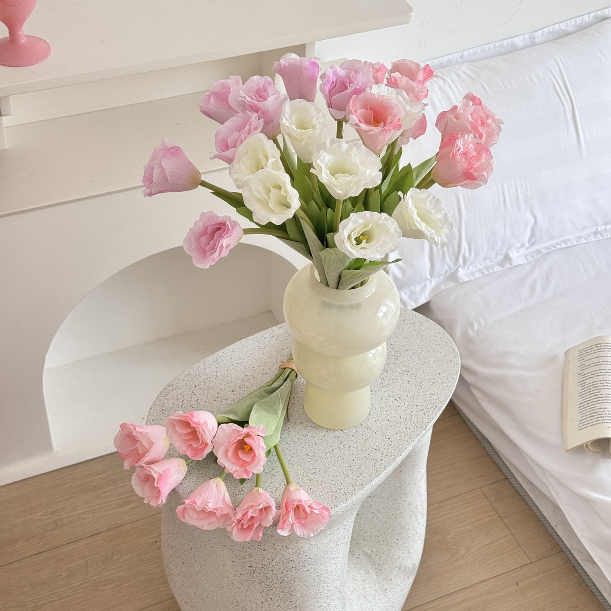 Realistic Silk Tulip Bouquet for Home Display