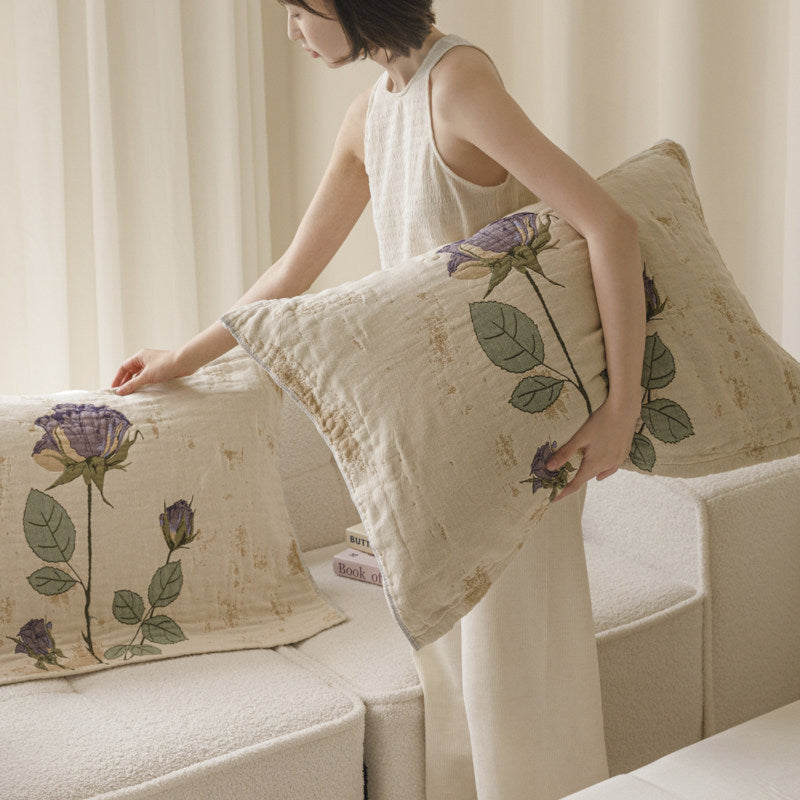 Decorative Decorative Floral Embroidered Throw Pillow Homeandso