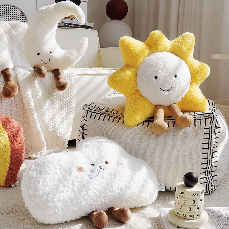 Plush Banana-Shaped Decorative Pillow