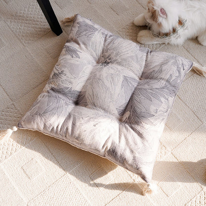 Floral Patterned Decorative Floor Cushion