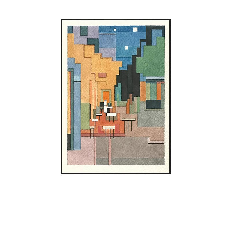 Geometric Abstract Canvas Art Print Homeandso