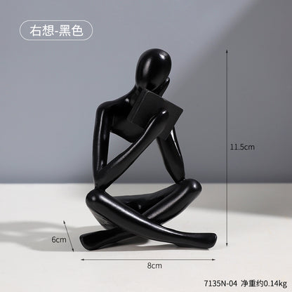 Contemporary Reading Figurine Homeandso
