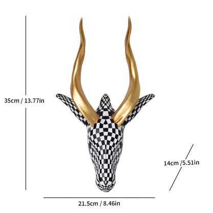 Artistic Wall Mounted Deer Head Sculpture Homeandso