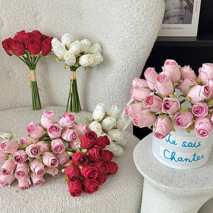 Elegant Artificial Rose Bouquet for Home Decor