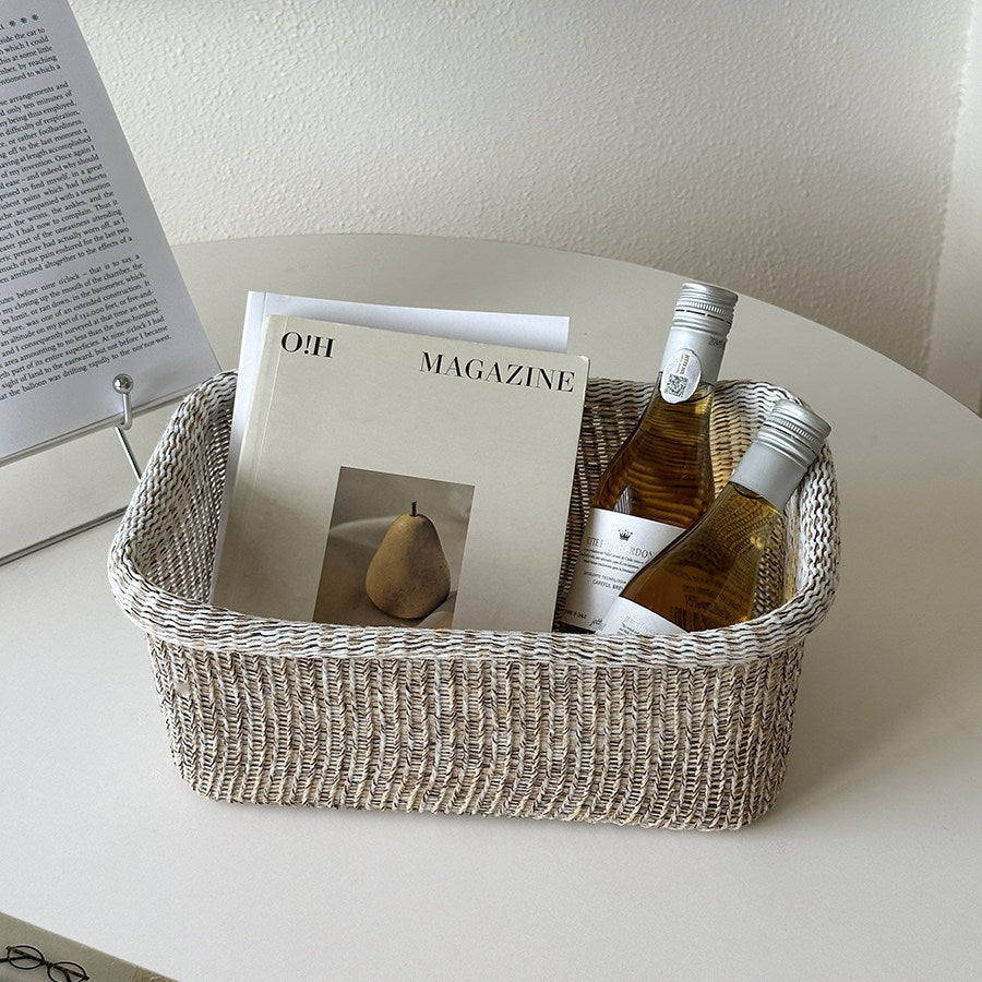 Handcrafted Natural Fiber Storage Basket