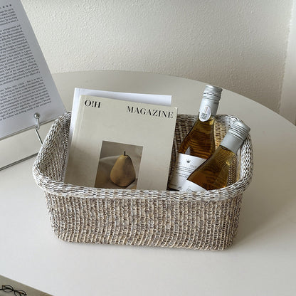 Handcrafted Natural Fiber Storage Basket