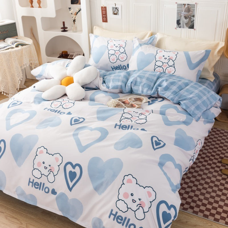 Playful Cartoon Bear Bedding Set Homeandso