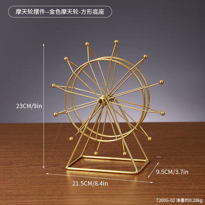 Decorative Metal Ferris Wheel Sculpture Homeandso