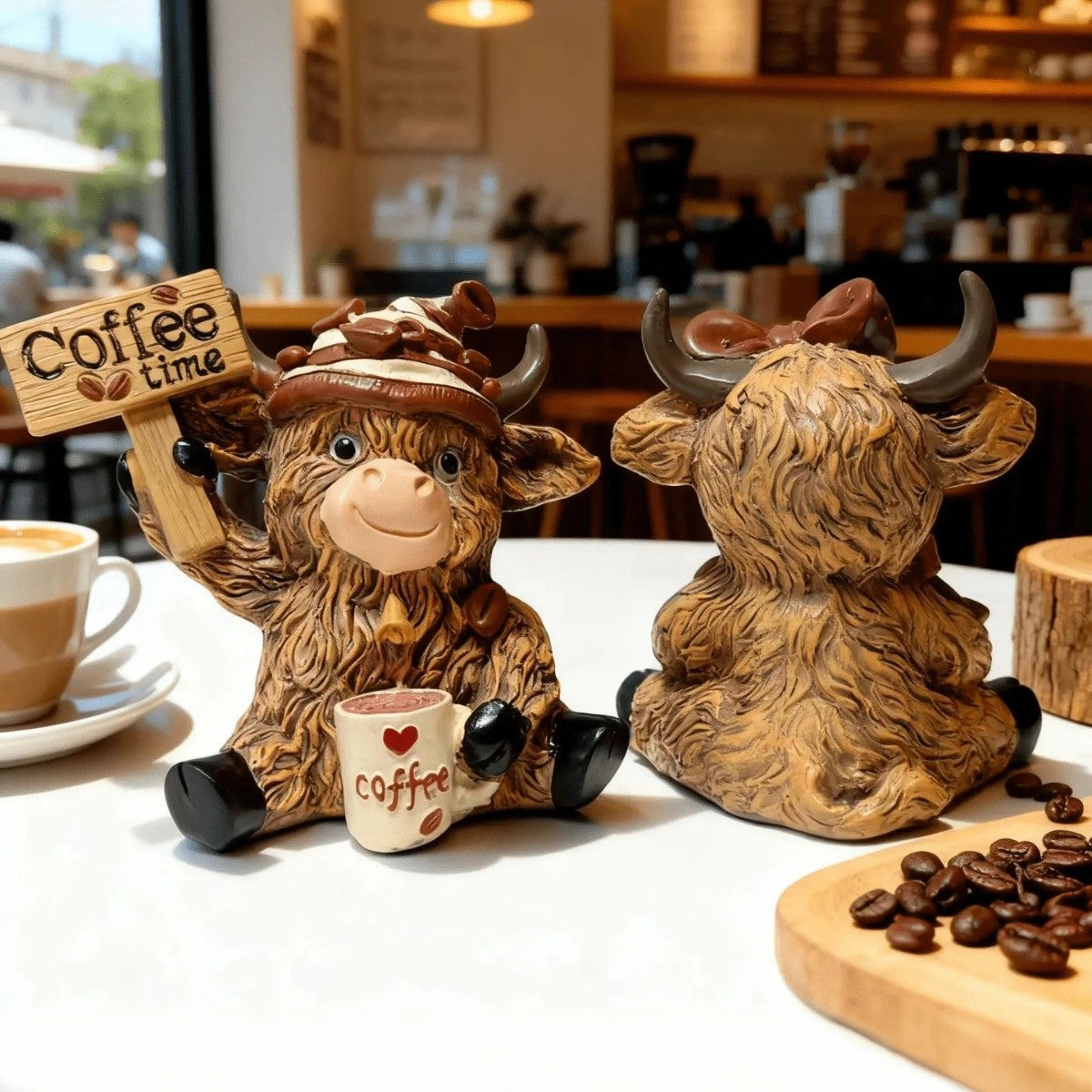 Cow Coffee Figurine Homeandso
