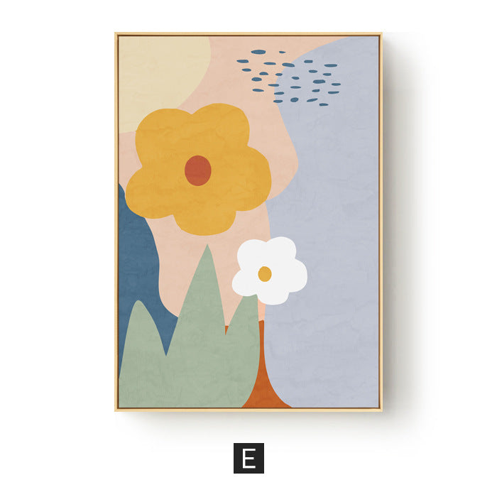 Floral Abstract Canvas Art Print Homeandso