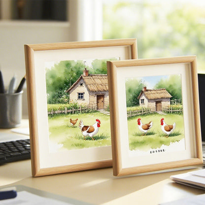 Farmhouse-Themed Watercolor Art Frame