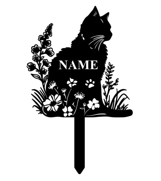 Customized Cat Garden Marker Homeandso