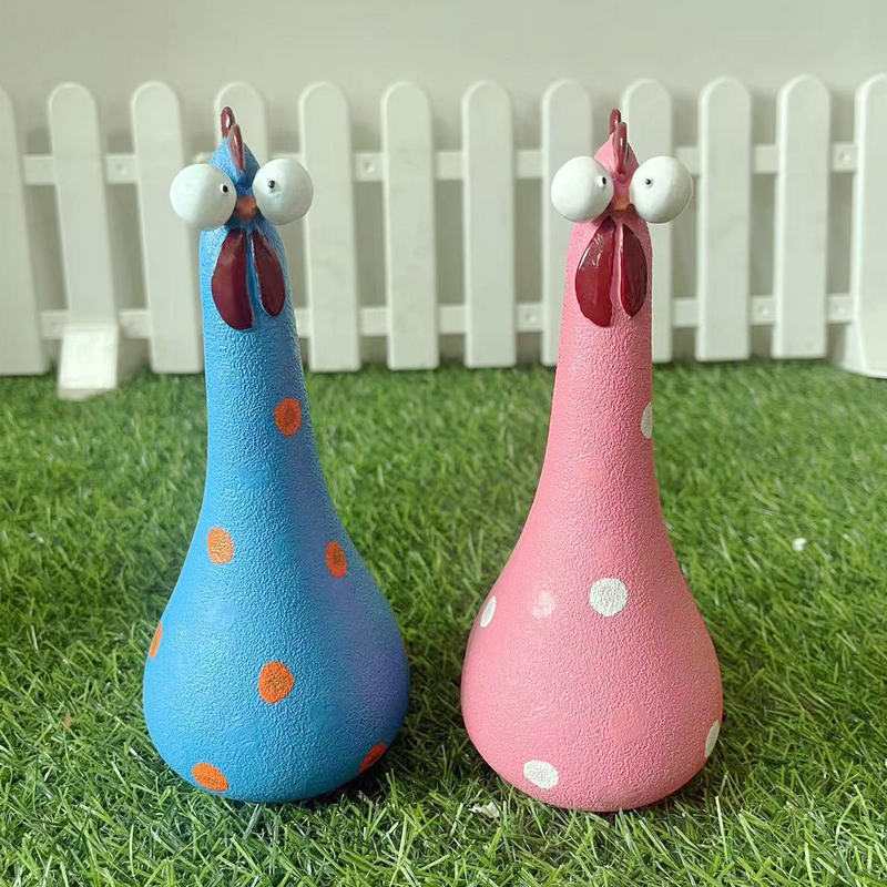 Playful Decorative Chicken Figurine Homeandso