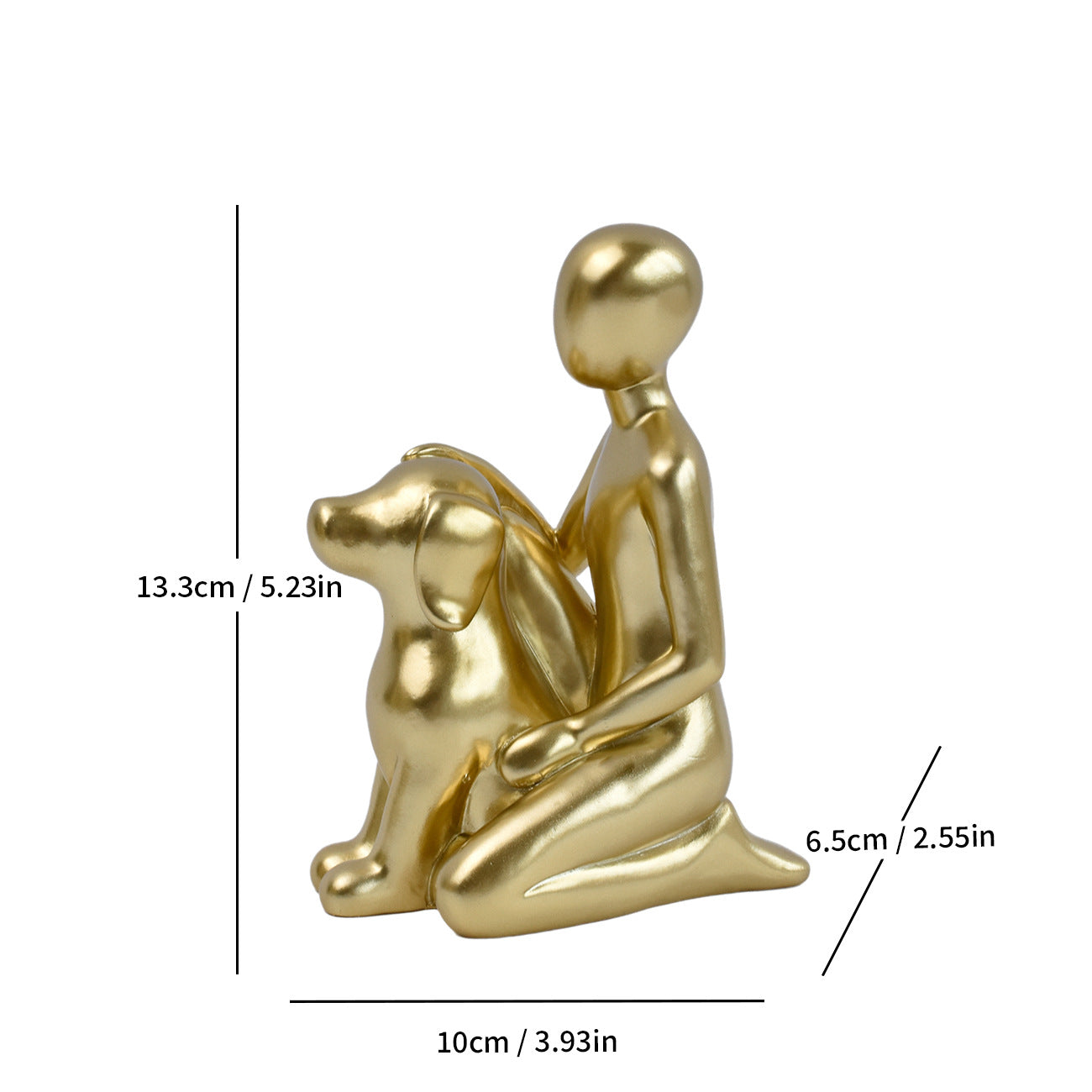 Abstract Couple and Dog Figurine Homeandso