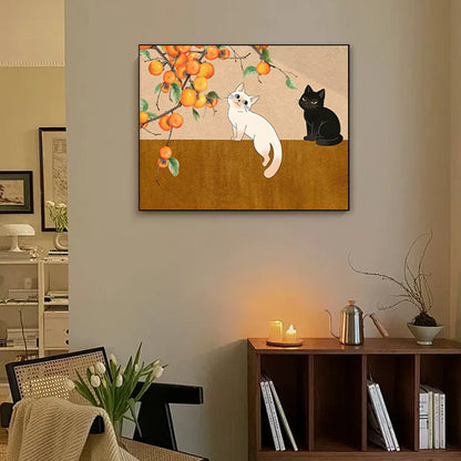 Whimsical Cat-Themed Framed Wall Art Homeandso