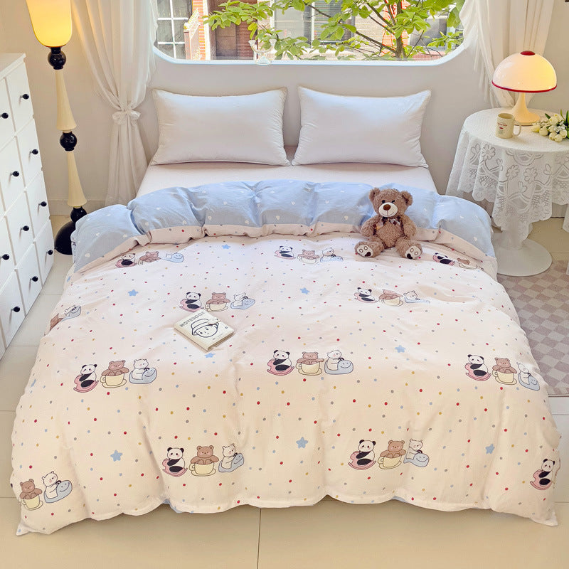 Playful Heart Pattern Duvet Cover Set Homeandso
