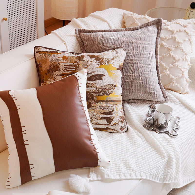 Artistic Landscape Print Decorative Pillow