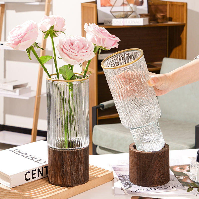 Homeandso Decorative Glass Cylinder Vase