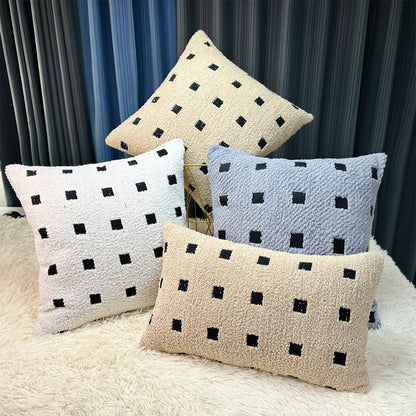 Textured Geometric Decorative Cushion