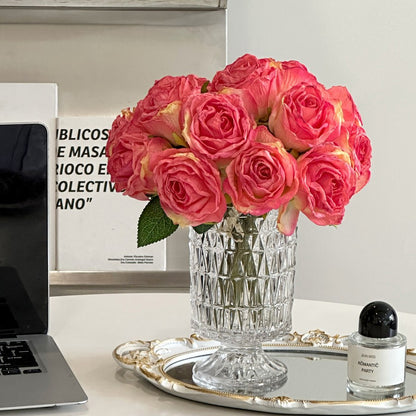 Lifelike Faux Rose Floral Arrangement