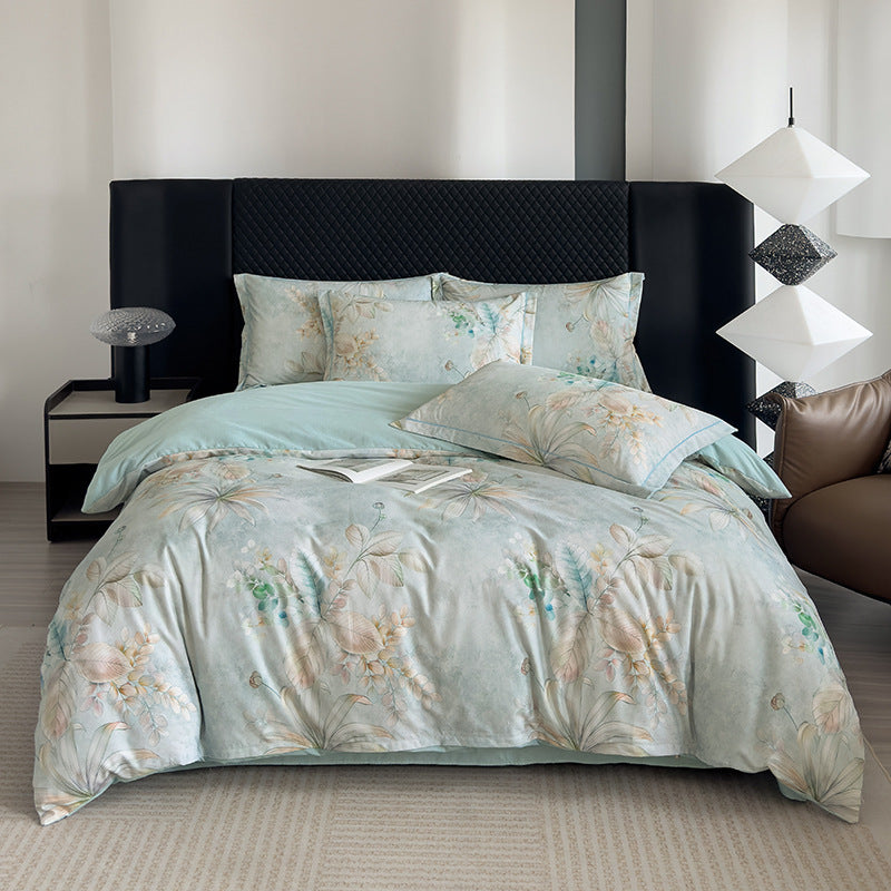Nature-Inspired Botanical Print Duvet Cover Set