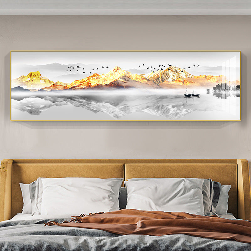 Modern Abstract Mountain Landscape Canvas Art Homeandso