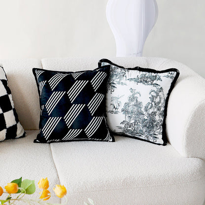 Houndstooth Pattern Decorative Accent Pillow