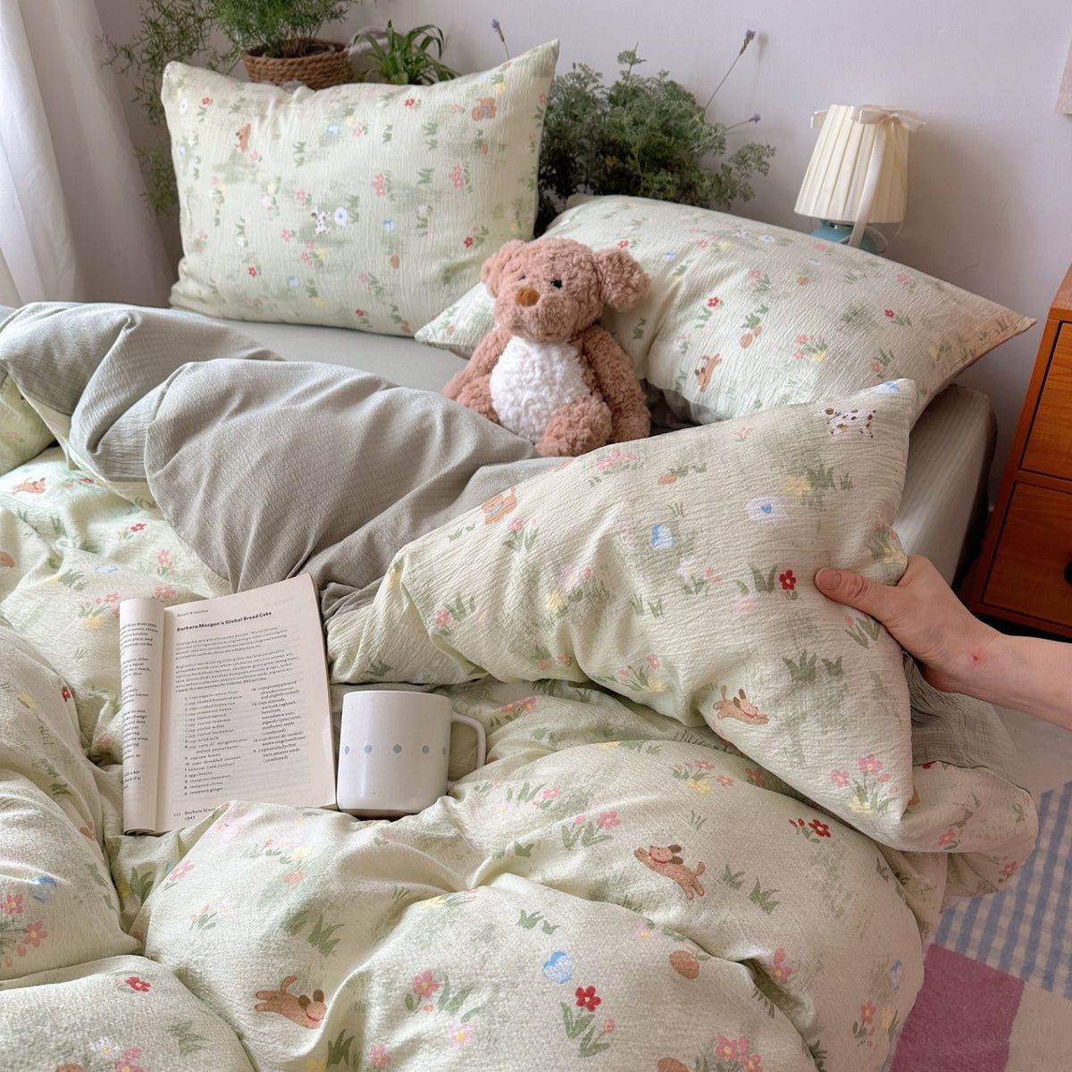 Playful Cartoon Duvet Cover Set Homeandso