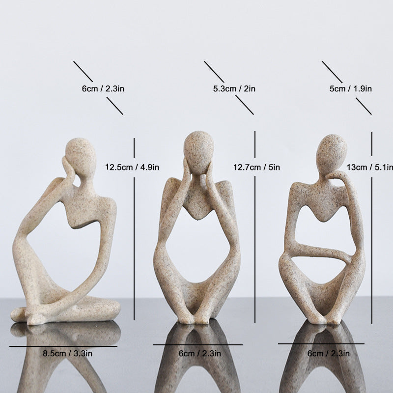 Abstract Human Figurine Set Homeandso