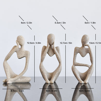 Abstract Human Figurine Set Homeandso