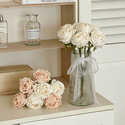 Lifelike Faux Floral Rose Bouquet
