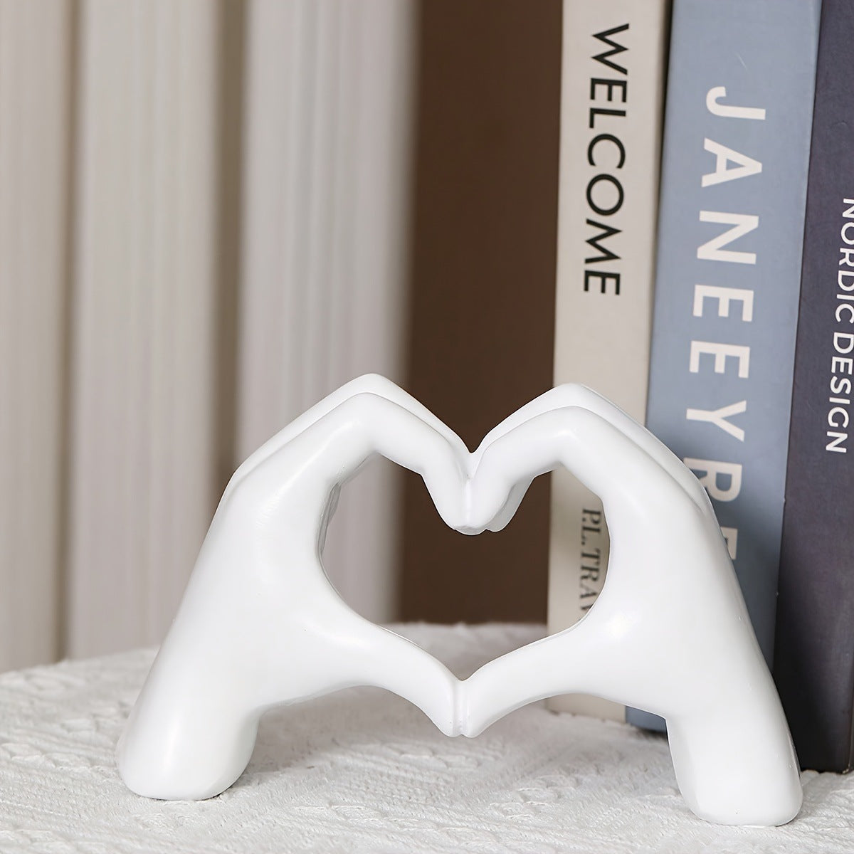 Heart-Shaped Hand Gesture Sculpture Homeandso