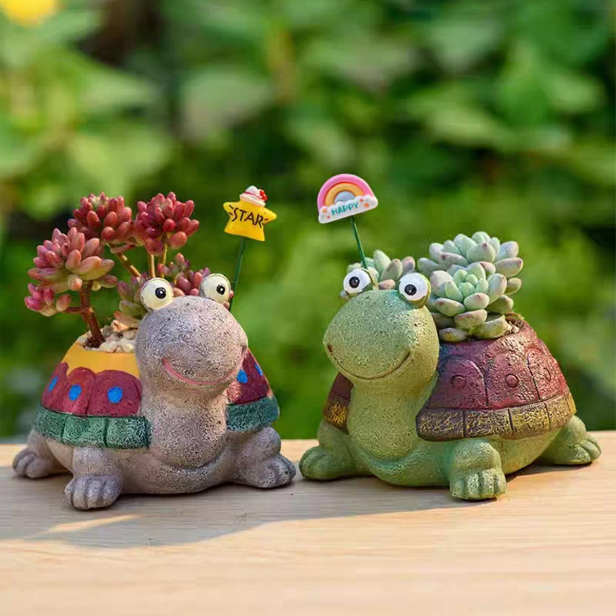 Turtle-Shaped Planter Homeandso