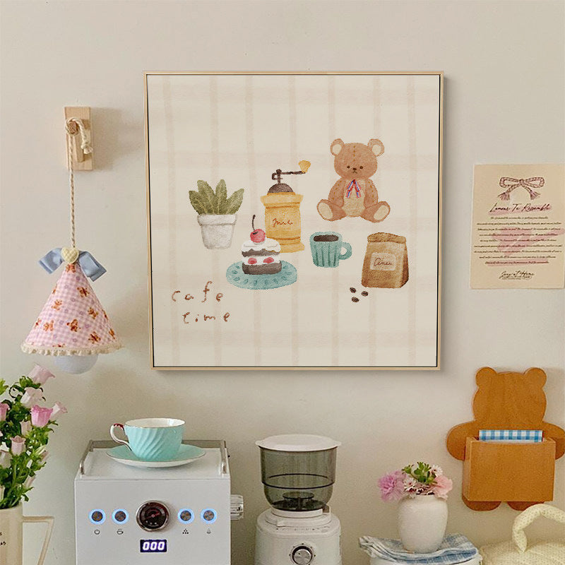 Whimsical Café-Themed Art Print Homeandso
