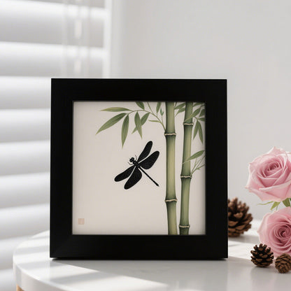 Decorative Bamboo Dragonfly Art Frame