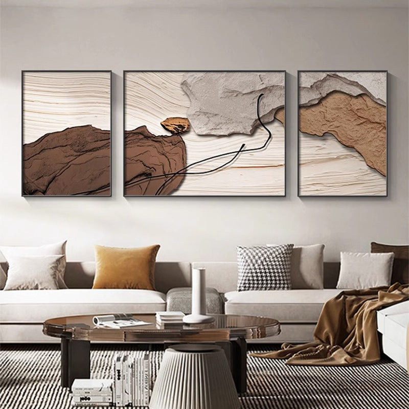 Abstract Textured Triptych Wall Art Homeandso