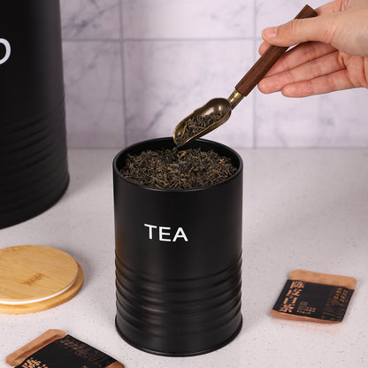 Bamboo and Black Storage Container Homeandso