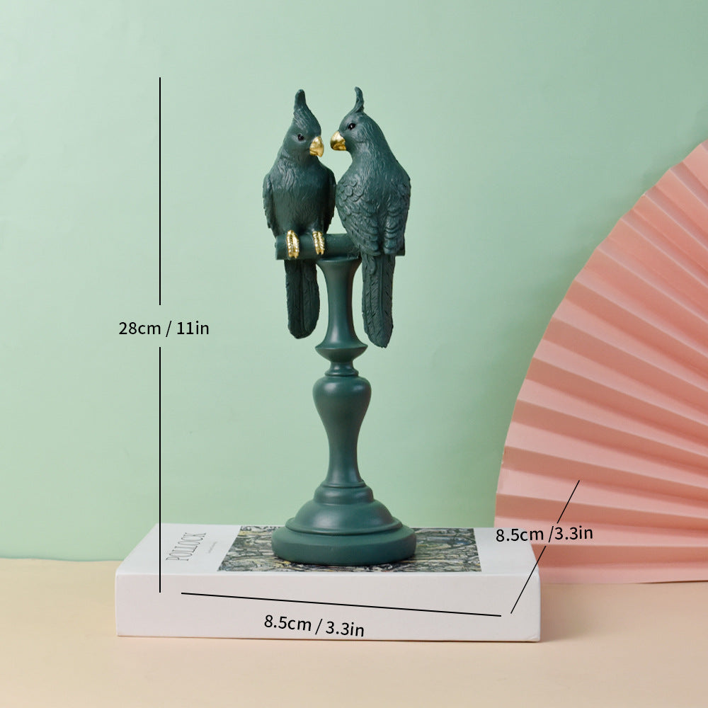Decorative Lovebirds Sculpture Homeandso