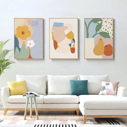 Floral Abstract Canvas Art Print Homeandso